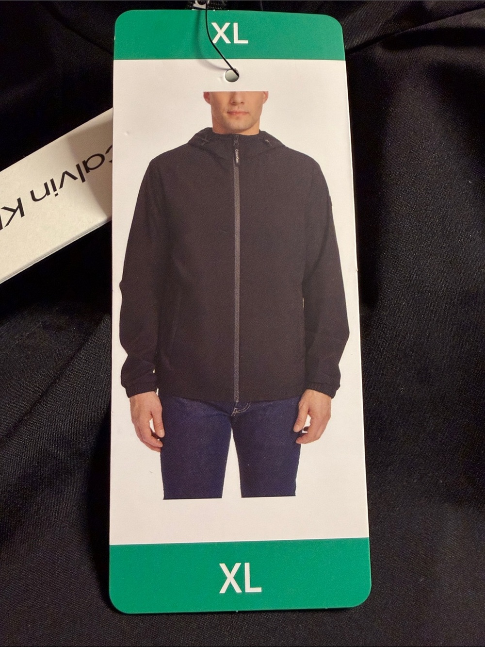 Calvin Klein Men's Windbreaker Jacket with Mesh Lining Black XL NWT